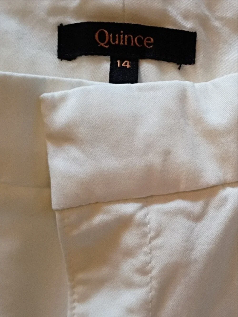 Quince Cotton Chino Ivory Shorts Sz 14 Casual Shorts